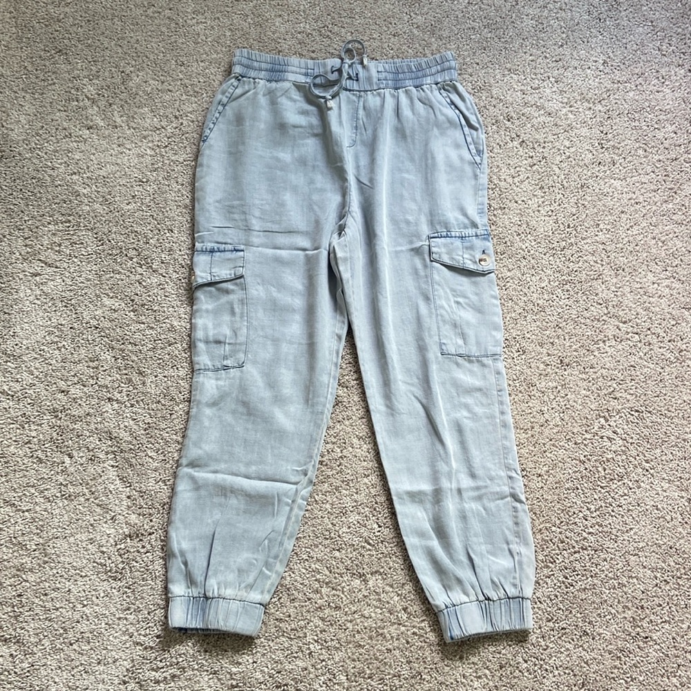 Dress Forum • Light Wash Tencel Cargo Joggers